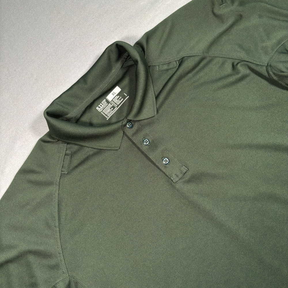 5.11 Tactical Mens Performance Polo Shirt XL Ranger Green Short Sleeve Mic Loops